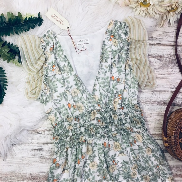 Max Studio Specialty Products Dresses & Skirts - SOLD M.S.S.P Floral Flutter Ruffle Dress